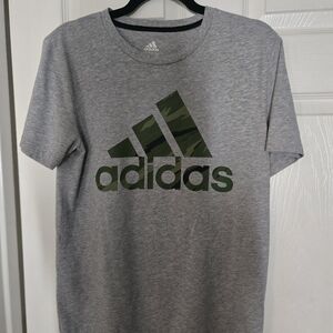 Adidas Gray T-Shirt for Boys 18/20 Camo Insignia